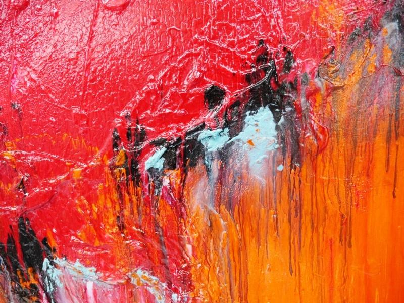 Orange Dessert 140cm x 100cm Orange red Abstract Painting (SOLD)