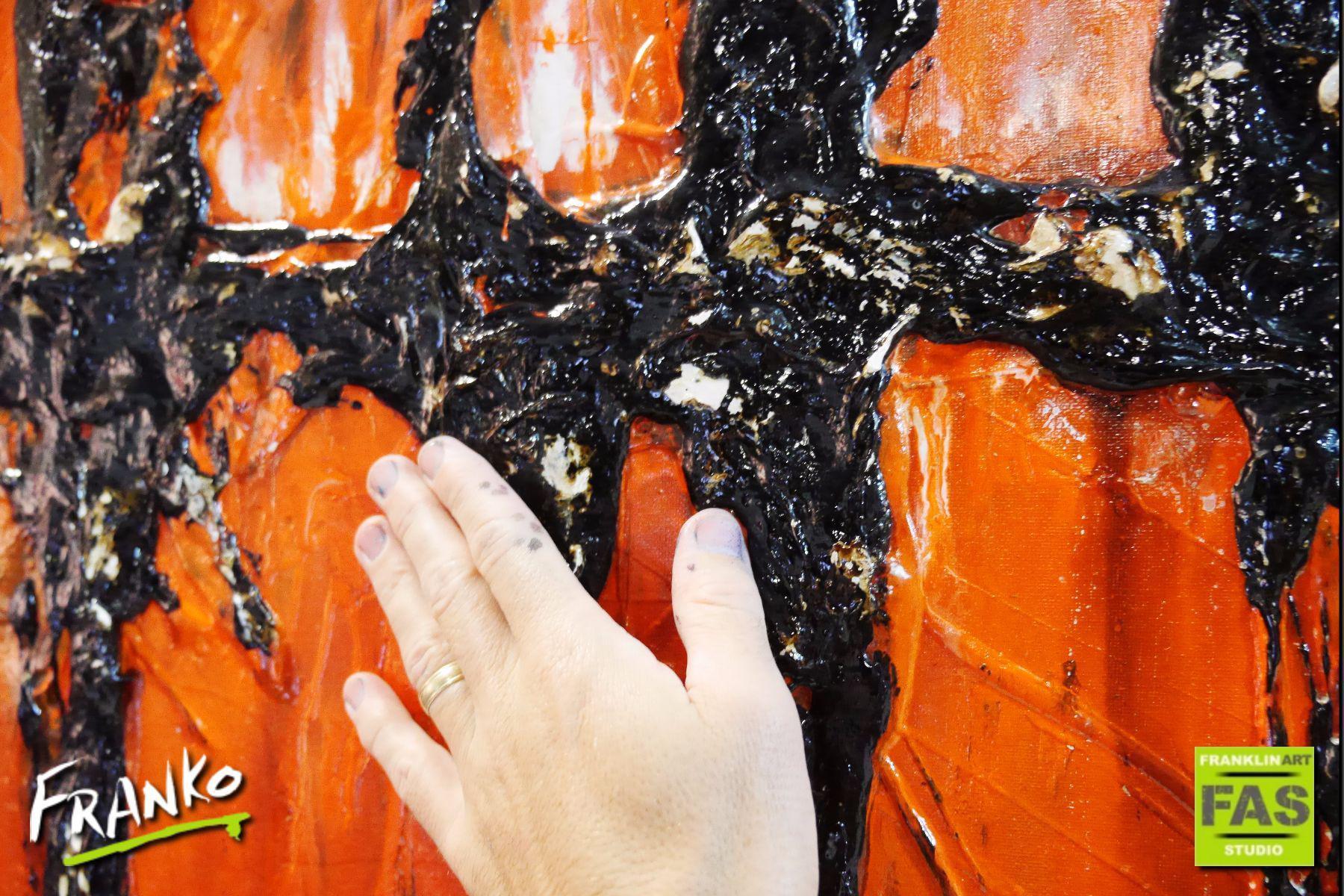 Orange Haze 240cm x 100cm Orange Abstract Painting (SOLD)