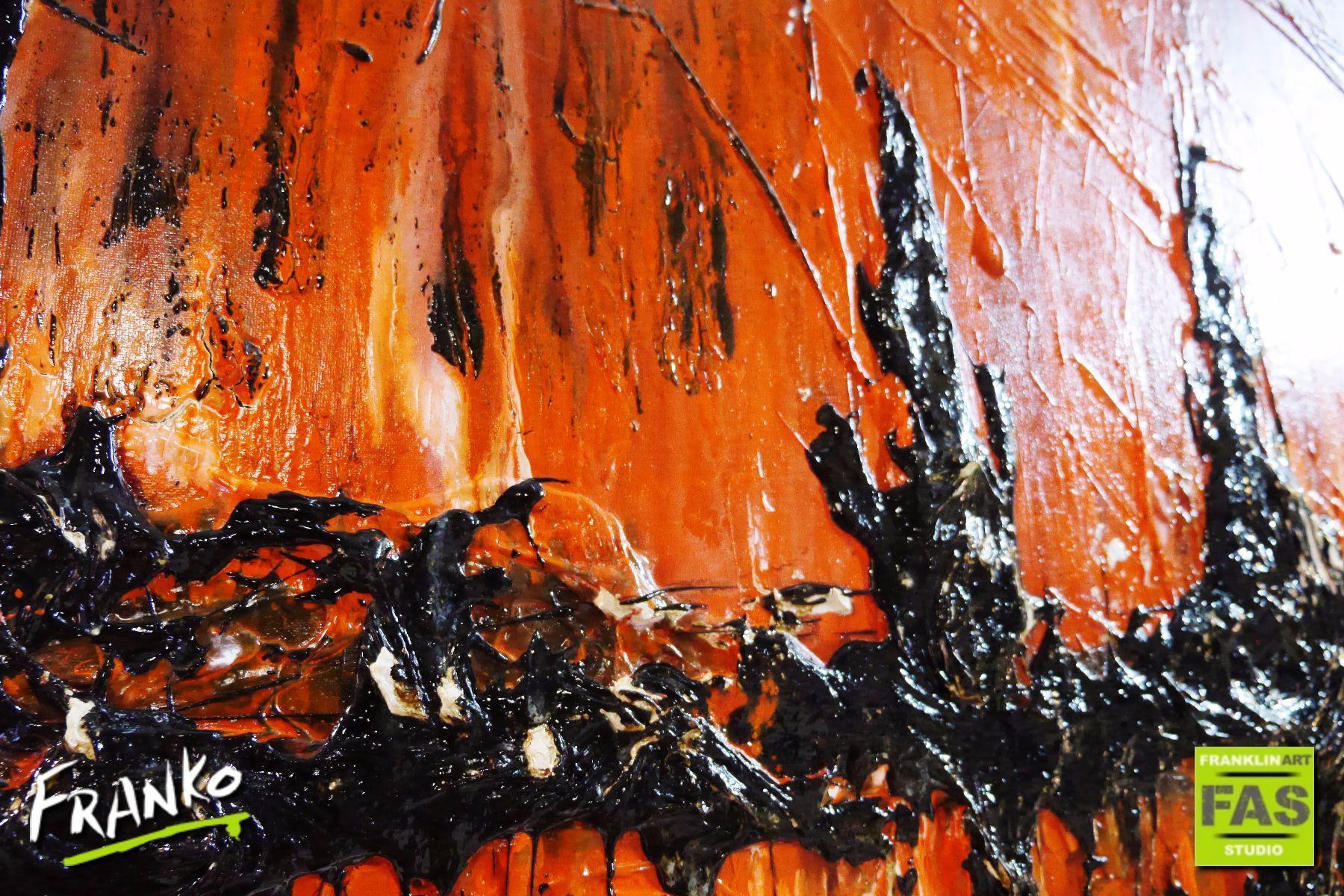 Orange Haze 240cm x 100cm Orange Abstract Painting (SOLD)