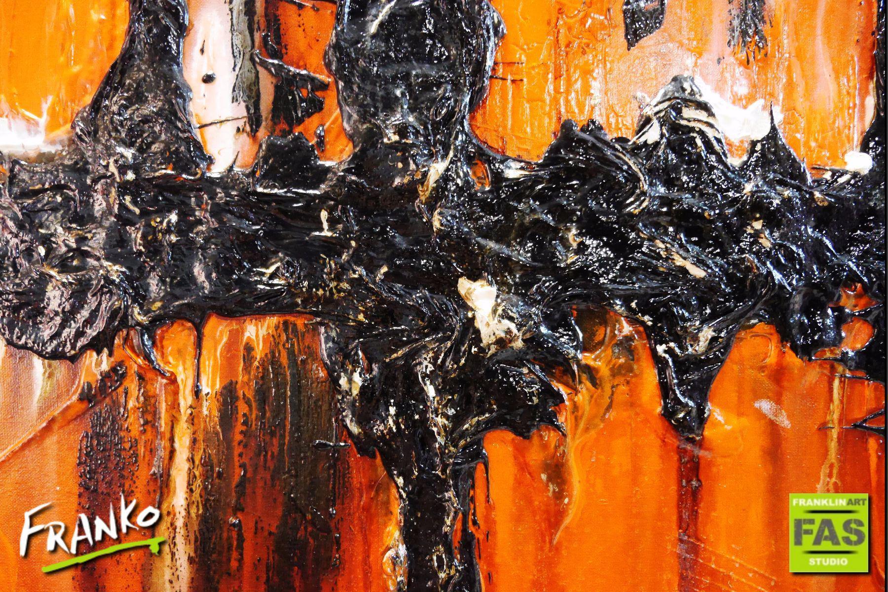 Orange Haze 240cm x 100cm Orange Abstract Painting (SOLD)-abstract-[Franko]-[Artist]-[Australia]-[Painting]-Franklin Art Studio