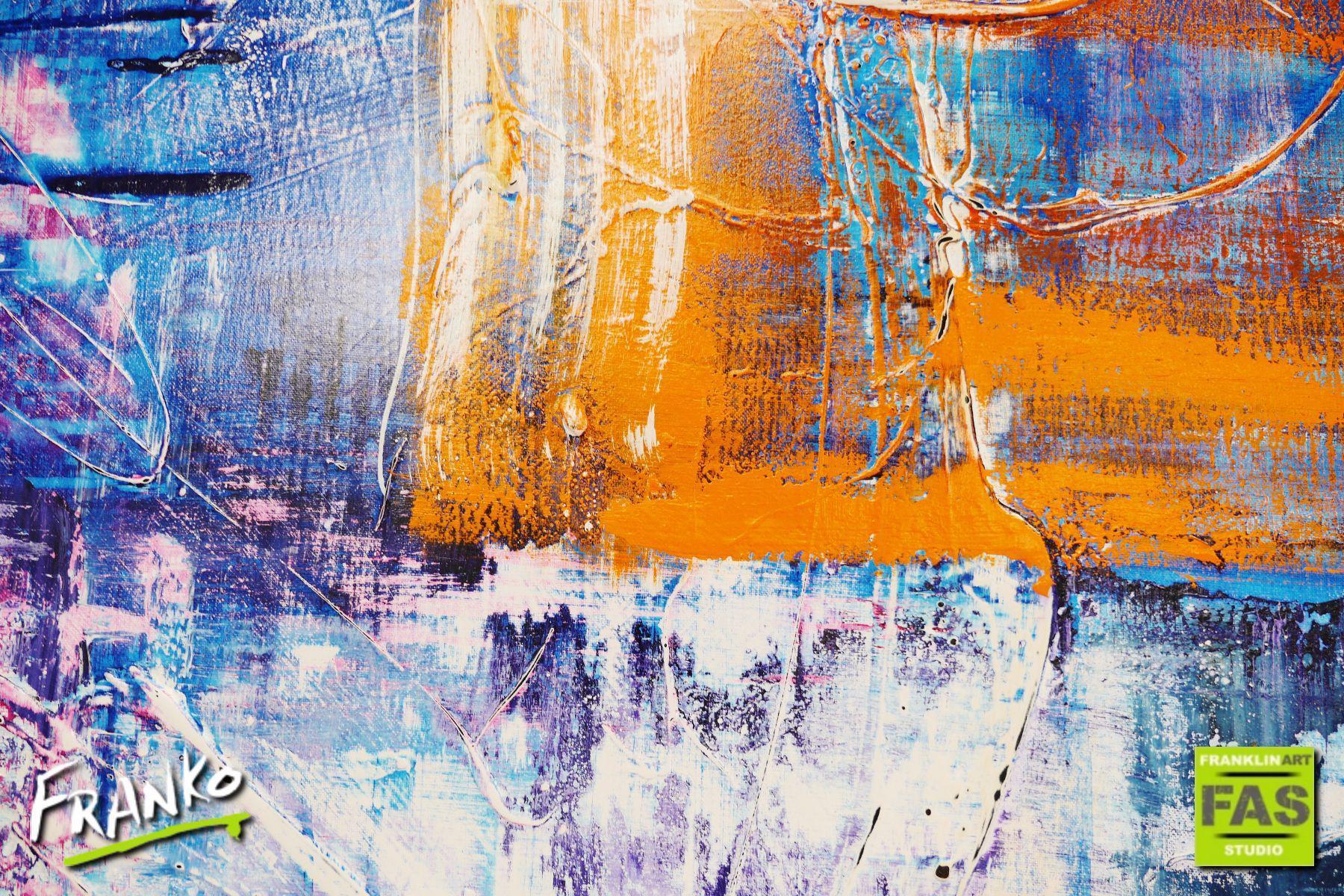 Orange Squared 120cm x 150cm Colourful Abstract Painting (SOLD)