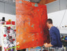 Orange and Teal Deconstruct 120cm x 150cm Orange Abstract Painting (SOLD)-abstract-Franko-[franko_artist]-[Art]-[interior_design]-Franklin Art Studio