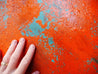 Orange and Teal Deconstruct 120cm x 150cm Orange Abstract Painting (SOLD)-abstract-[Franko]-[Artist]-[Australia]-[Painting]-Franklin Art Studio