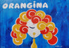Orangina Blue 140cm x 100cm Textured Urban Pop Art Painting-Urban Pop Art-Franko-[Franko]-[Australia_Art]-[Art_Lovers_Australia]-Franklin Art Studio