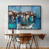 Organic Jade 140cm x 100cm Jade Blue Textured Abstract Painting (SOLD)-Abstract-Franko-[Franko]-[huge_art]-[Australia]-Franklin Art Studio