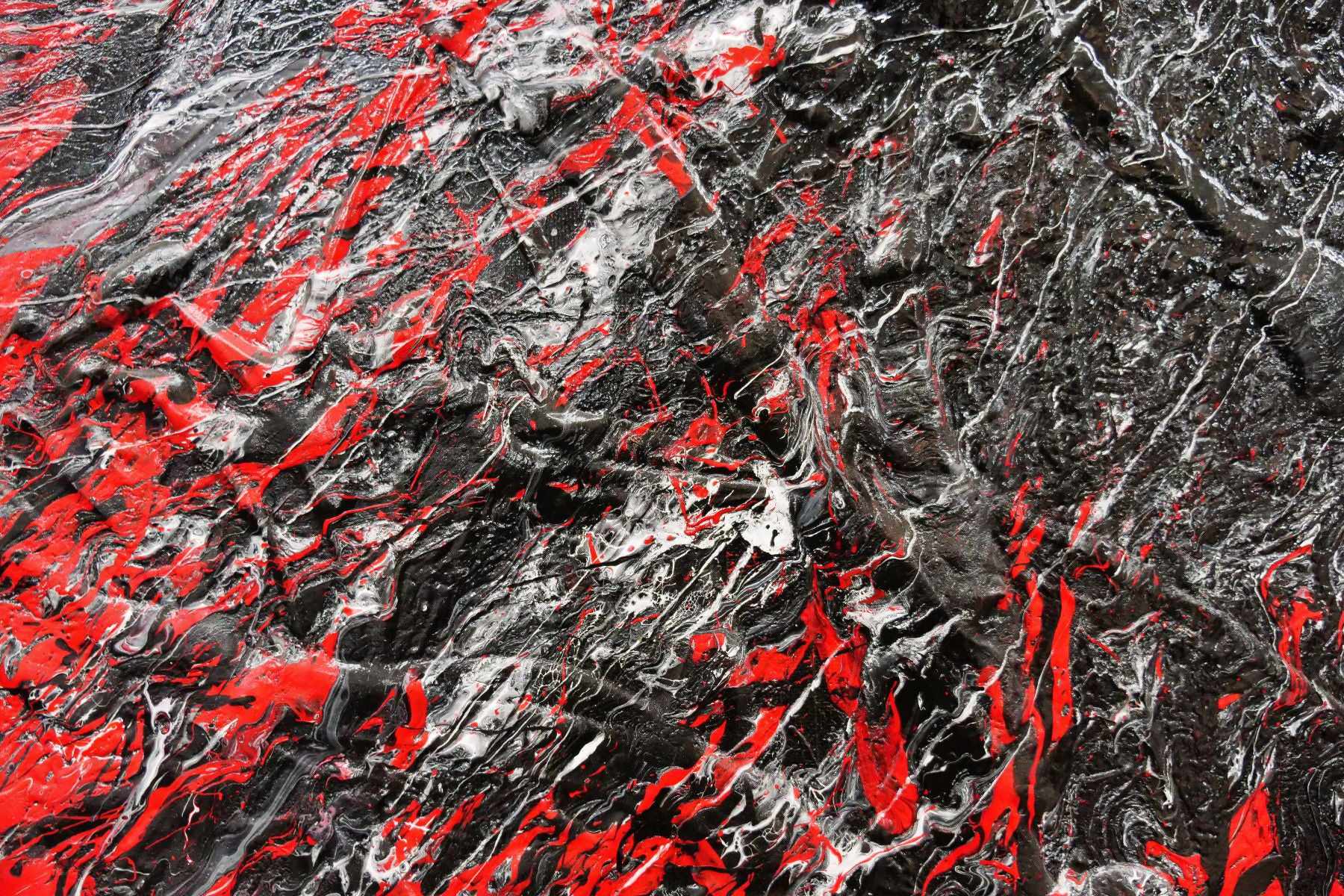 Orgasmic 120cm x 120cm Red Black White Textured Abstract Painting
