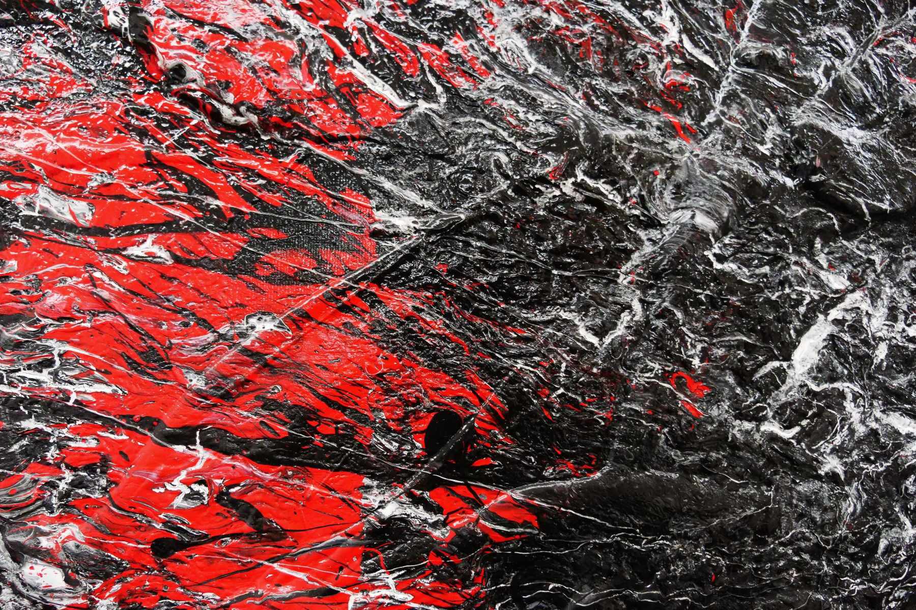 Orgasmic 120cm x 120cm Red Black White Textured Abstract Painting