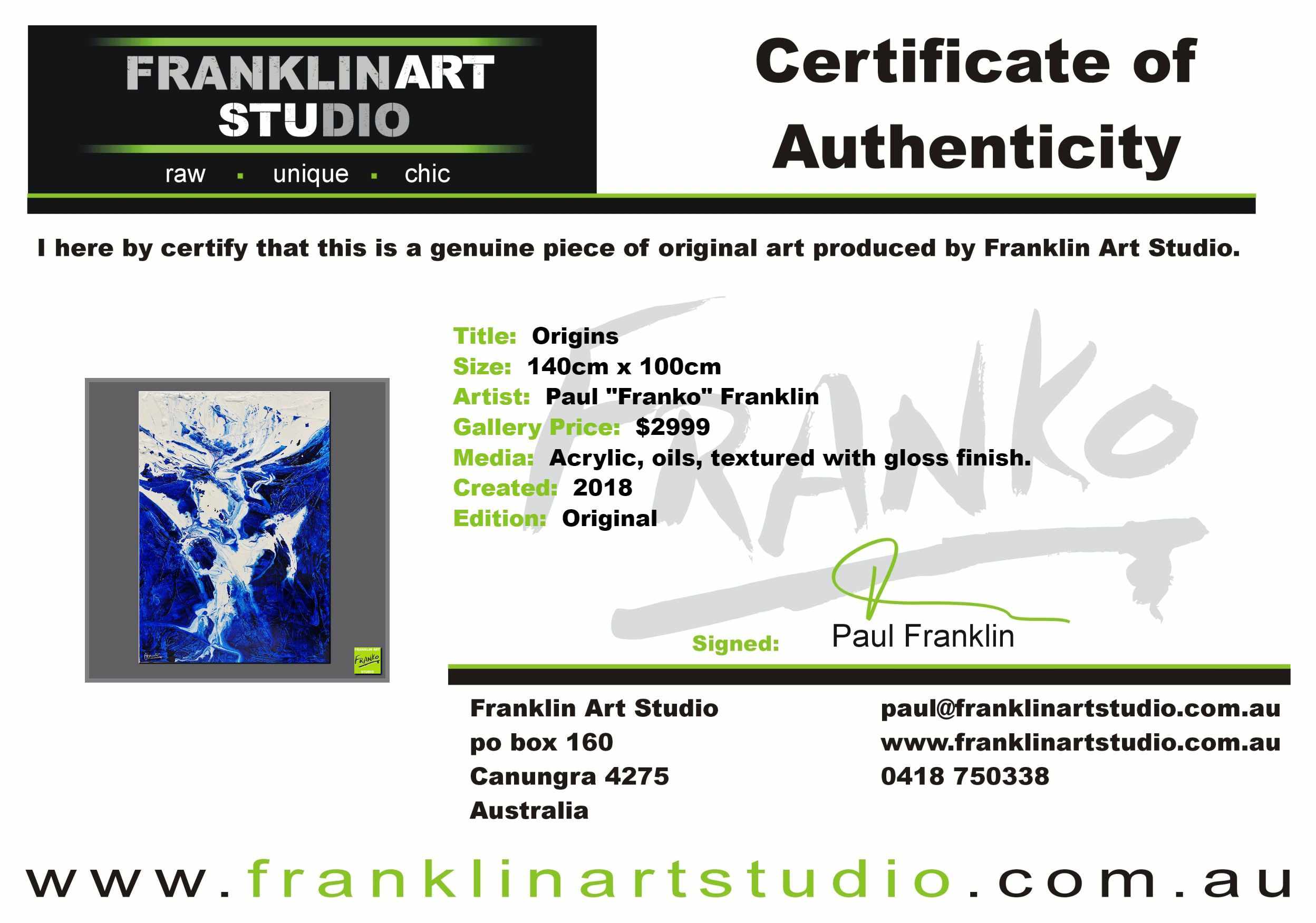 Origins 140cm x 100cm White Blue Textured Abstract Painting (SOLD)-Abstract-Franko-[franko_art]-[beautiful_Art]-[The_Block]-Franklin Art Studio