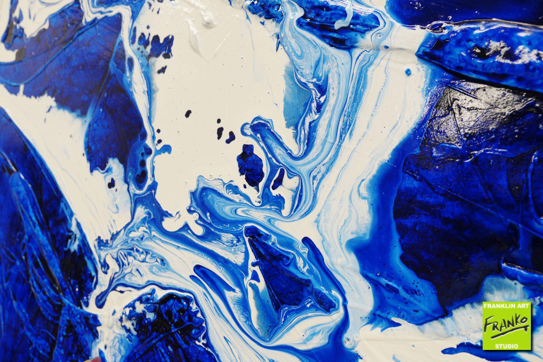 Origins 140cm x 100cm White Blue Textured Abstract Painting (SOLD)-Abstract-[Franko]-[Artist]-[Australia]-[Painting]-Franklin Art Studio