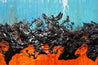 Outback Tango 140cm x 100cm Blue Orange Textured Abstract Painting (SOLD)-Abstract-[Franko]-[Artist]-[Australia]-[Painting]-Franklin Art Studio