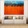 Outback Tango 140cm x 100cm Blue Orange Textured Abstract Painting (SOLD)-Abstract-Franko-[huge]-[Australian]-[best Selling]-Franklin Art Studio