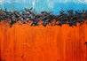 Outback Tango 140cm x 100cm Blue Orange Textured Abstract Painting (SOLD)-Abstract-Franko-[Franko]-[Australia_Art]-[Art_Lovers_Australia]-Franklin Art Studio