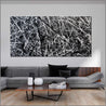 Overload 240cm x 120cm White Black Textured Abstract Painting (SOLD)-Abstract-Franko-[huge]-[Australian]-[best Selling]-Franklin Art Studio