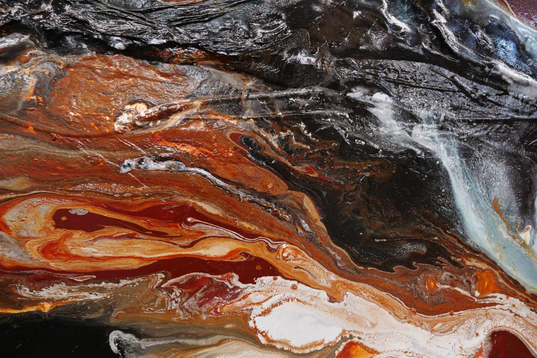 Oxide Coast 200cm x 120cm Black White Oxide Textured Abstract Painting (SOLD)