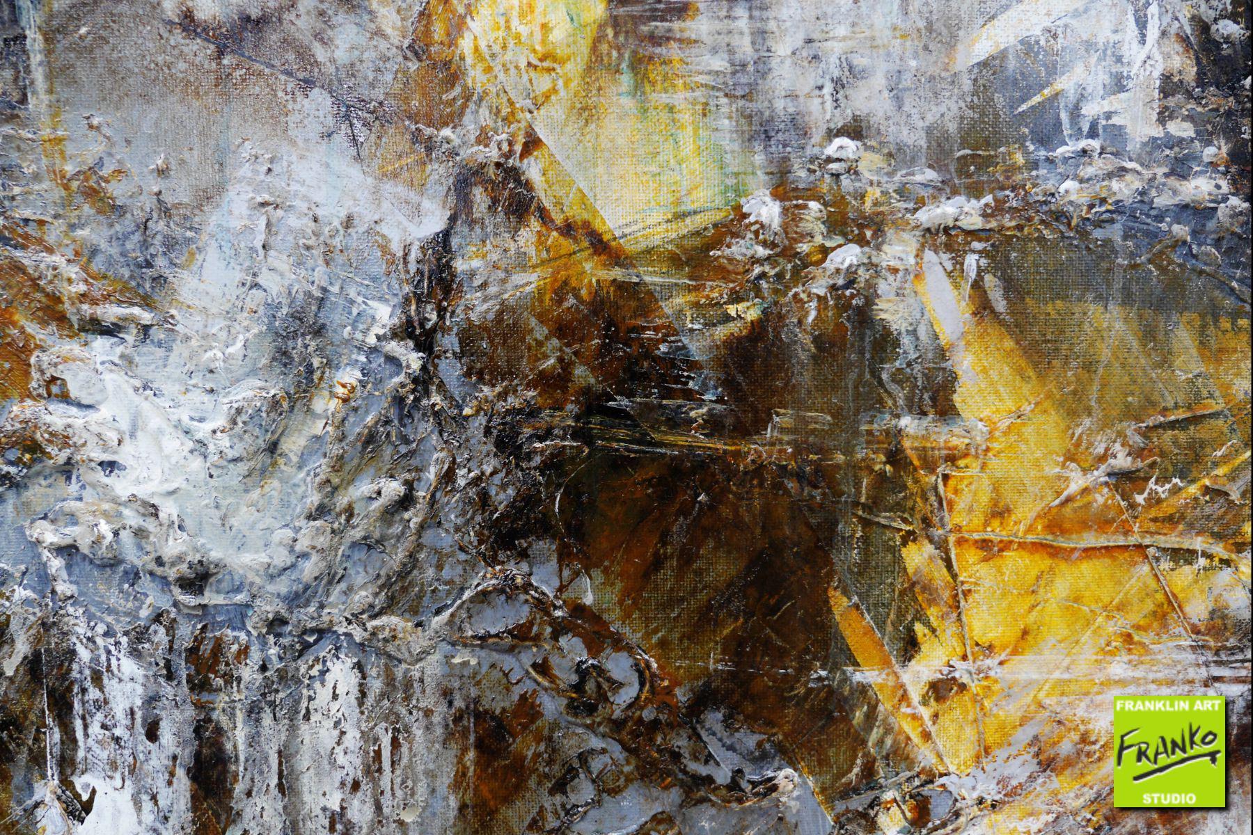 Oxide Landscape 140cm x 100cm Brown Blue Textured Abstract Painting (SOLD)