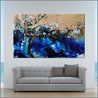 Oyster Cove 160cm x 100cm Blue Cream Textured Abstract Painting (SOLD)-Abstract-Franko-[huge]-[Australian]-[best Selling]-Franklin Art Studio
