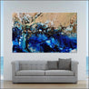 Oyster Cove 160cm x 100cm Blue Cream Textured Abstract Painting (SOLD)-Abstract-Franko-[Franko]-[huge_art]-[Australia]-Franklin Art Studio