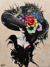 Summer 75cm x 100cm Flower Hat Abstract Elegance Textured Painting (SOLD)-people-[Franko ]-[Gallery]-[popular]-[Australia]-Franklin Art Studio