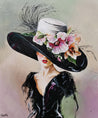 Margot 120cm x 100cm Flower Hat Abstract Elegance Textured Painting (SOLD)-people-[Franko ]-[Gallery]-[popular]-[Australia]-Franklin Art Studio