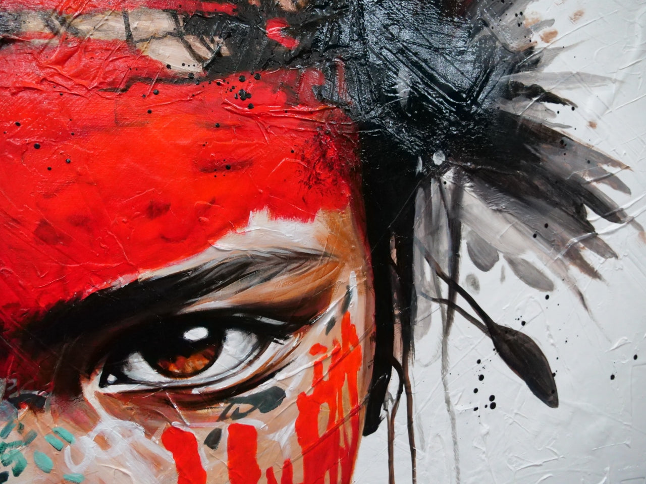 Warrior 200cm x 120cm Brave and Beautiful Abstract Framed Textured Painting (SOLD)