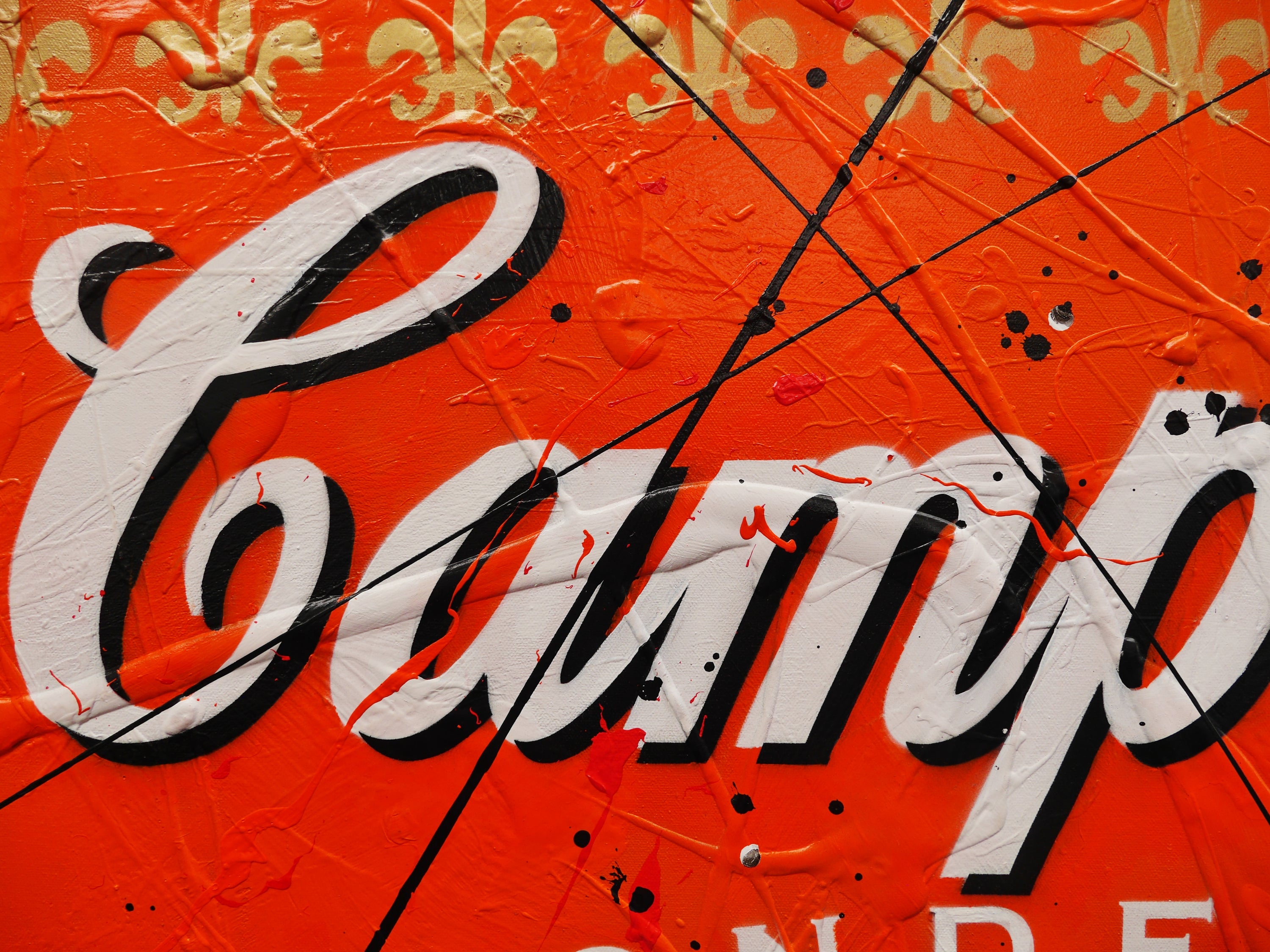Pumpkin Mao 140cm x 100cm Campbell's Soup Textured Urban Pop Art Painting (SOLD)