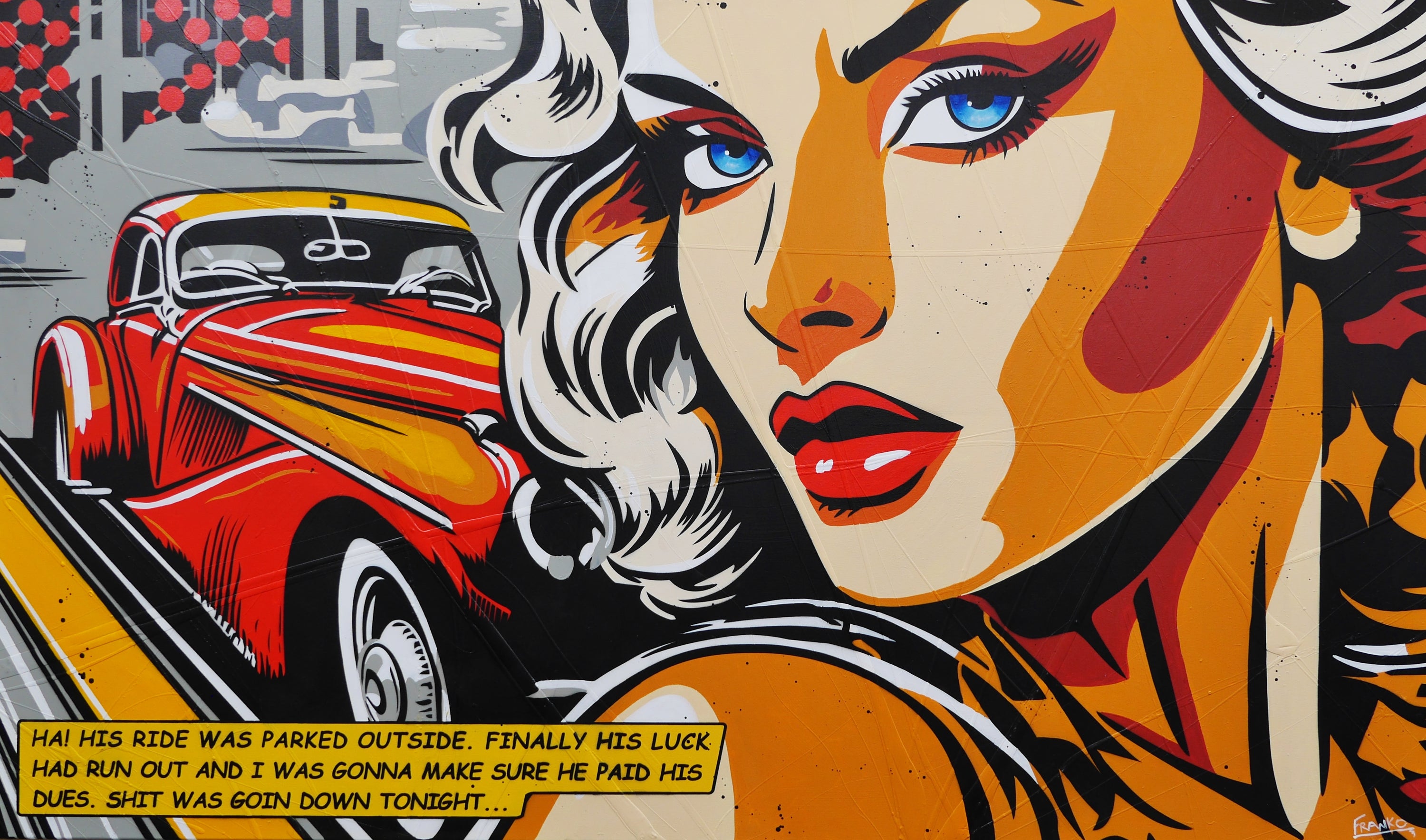 All About the Luck 200cm x 120cm Textured Classic Pop Art Painting (SOLD)