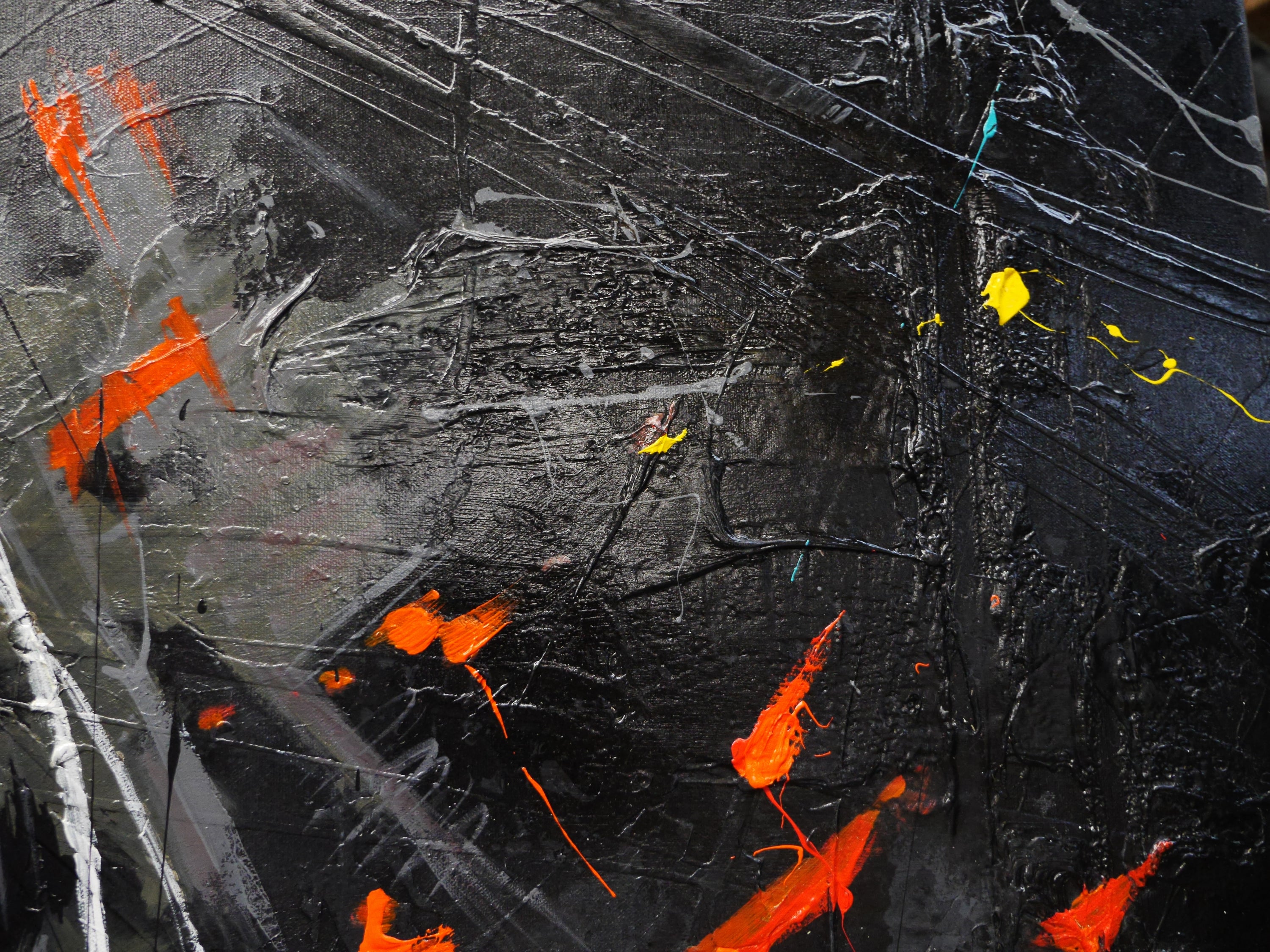 Warrioress 190cm x 100cm Brave and Beautiful Abstract Framed Textured Painting (SOLD)