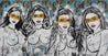 Parading Four 190cm x 100cm Sexy Nude Industrial Concrete Urban Pop Art Painting (SOLD RHYS)-concrete-[Franko]-[Australian Artist]-[Large]-[Popular]-Franklin Art Studio