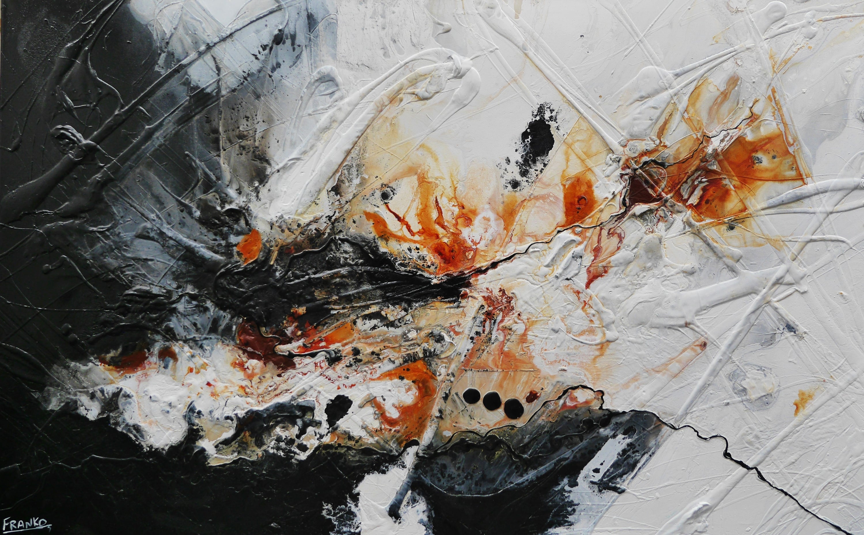 Rust and Slate 160cm x 100cm Rustic Textured Abstract Painting (SOLD)-Abstract-[Franko ]-[Gallery]-[popular]-[Australia]-Franklin Art Studio