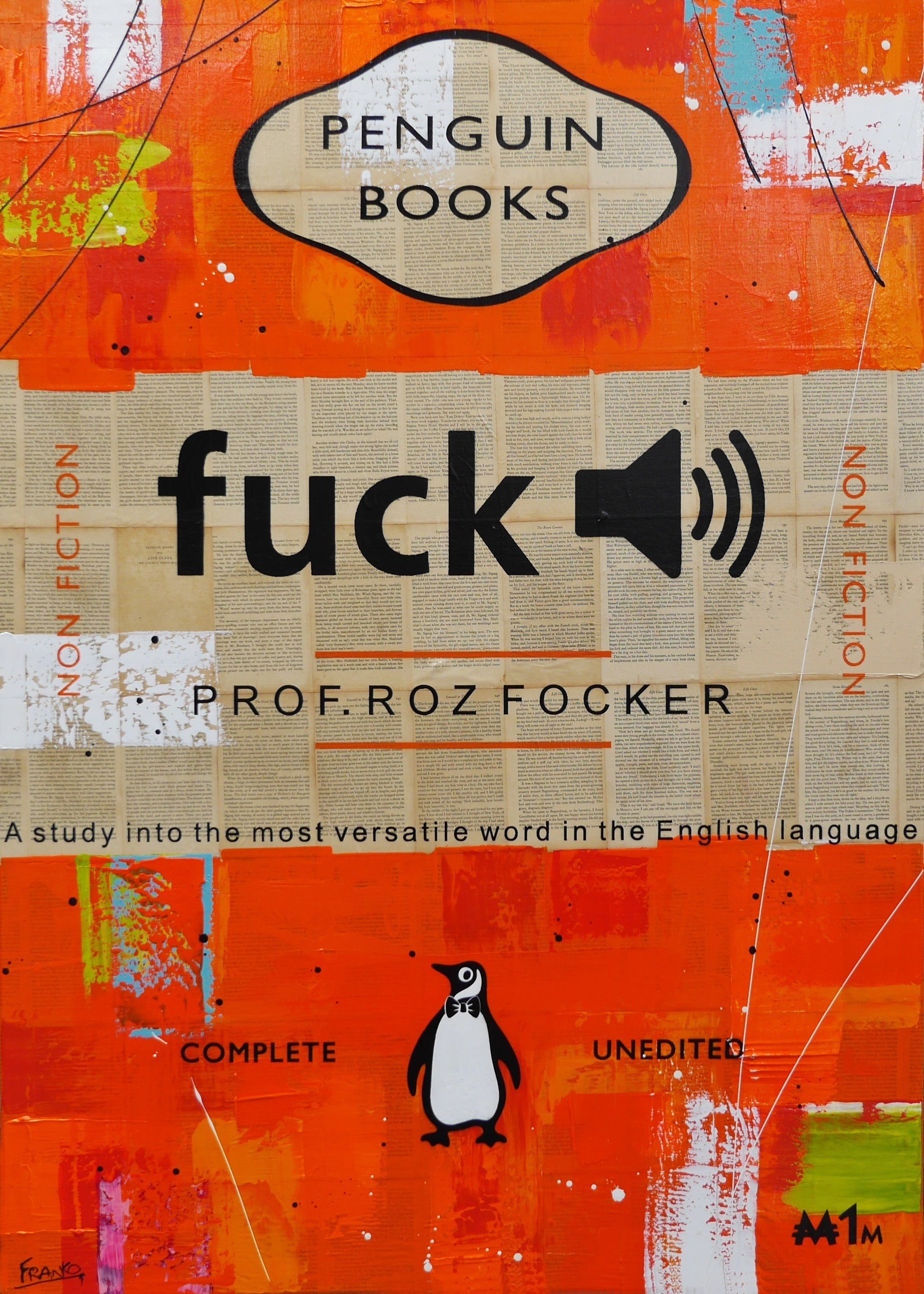 That Word 140cm x 100cm Fuck Urban Pop Book Club Painting