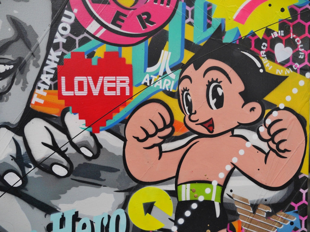 Rogue Bruce 190cm x 100cm Bruce Lee Textured Urban Pop Art Painting