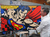 Superwoman 160cm x 100cm Comic Woman Textured Urban Pop Art Painting-Urban Pop Art-[Franko]-[Australian]-[Popular]-[Best Selling]-Franklin Art Studio