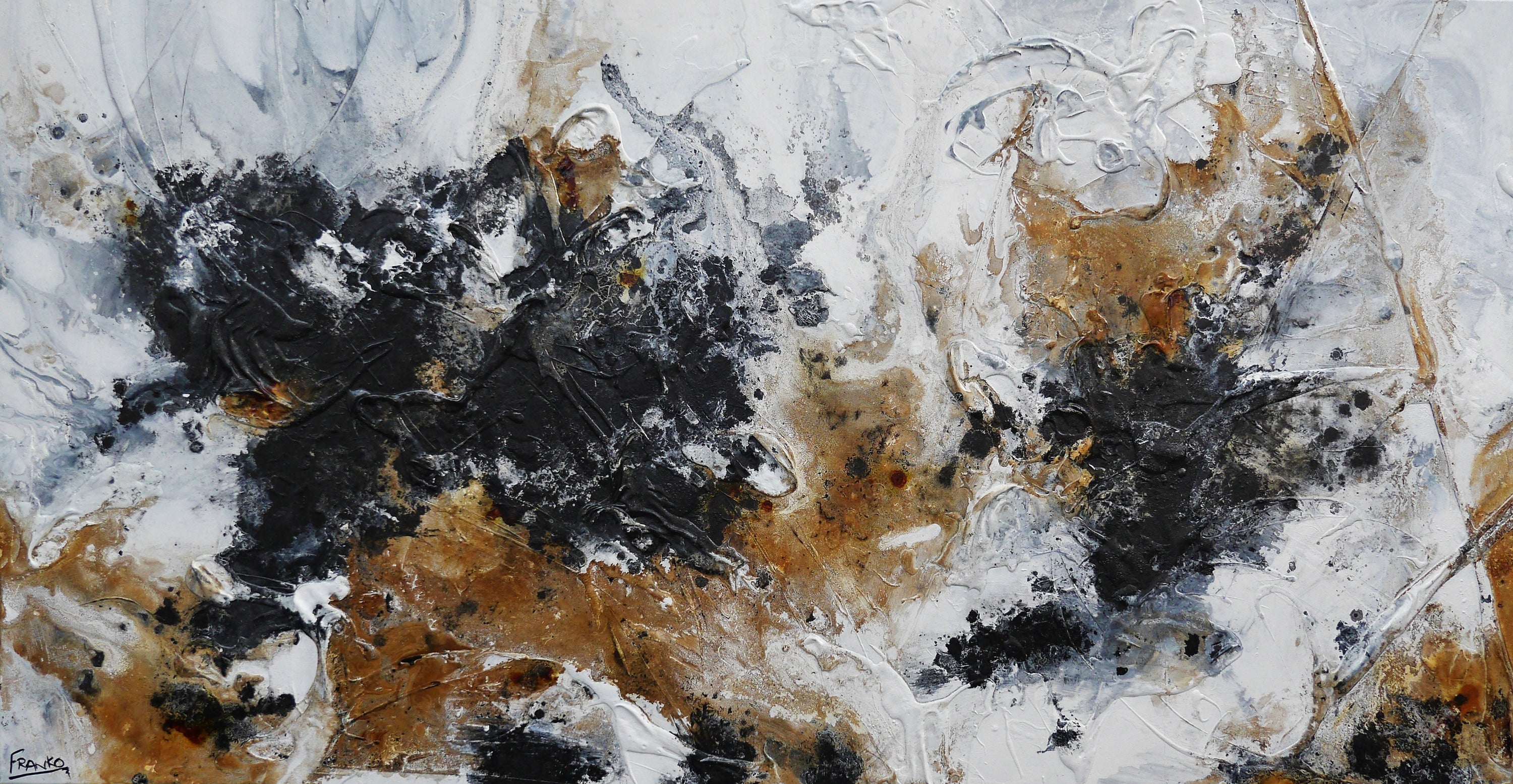 Luna 190cm x 100cm Textured Abstract Painting