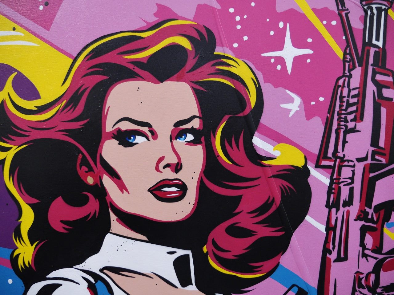 I Was Ready 190cm x 100cm Textured Space Ranger Classic Pop Art Painting (SOLD)