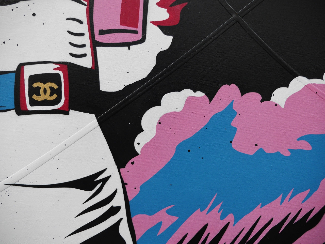 I Was Ready 190cm x 100cm Textured Space Ranger Classic Pop Art Painting (SOLD)
