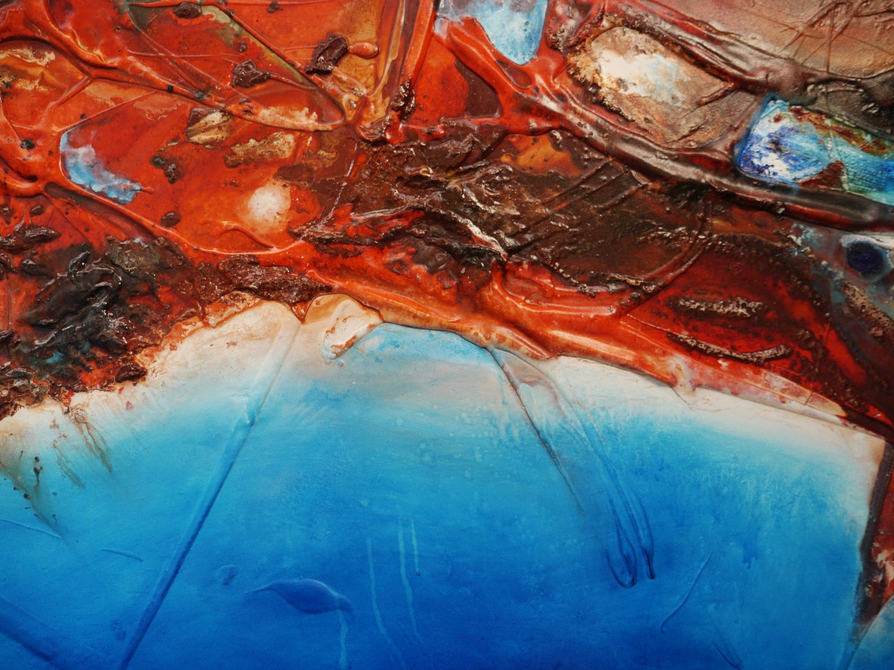 Sunburnt Coast 240cm x 100cm Textured Abstract Painting (SOLD)