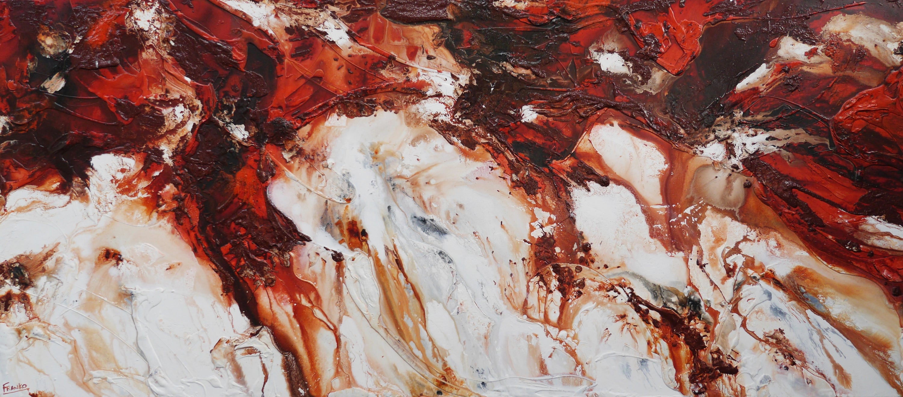 Sunburnt Oxide 270cm x 120cm Textured Abstract Painting-Abstract-[Franko]-[Australian Artist]-[Large]-[Popular]-Franklin Art Studio