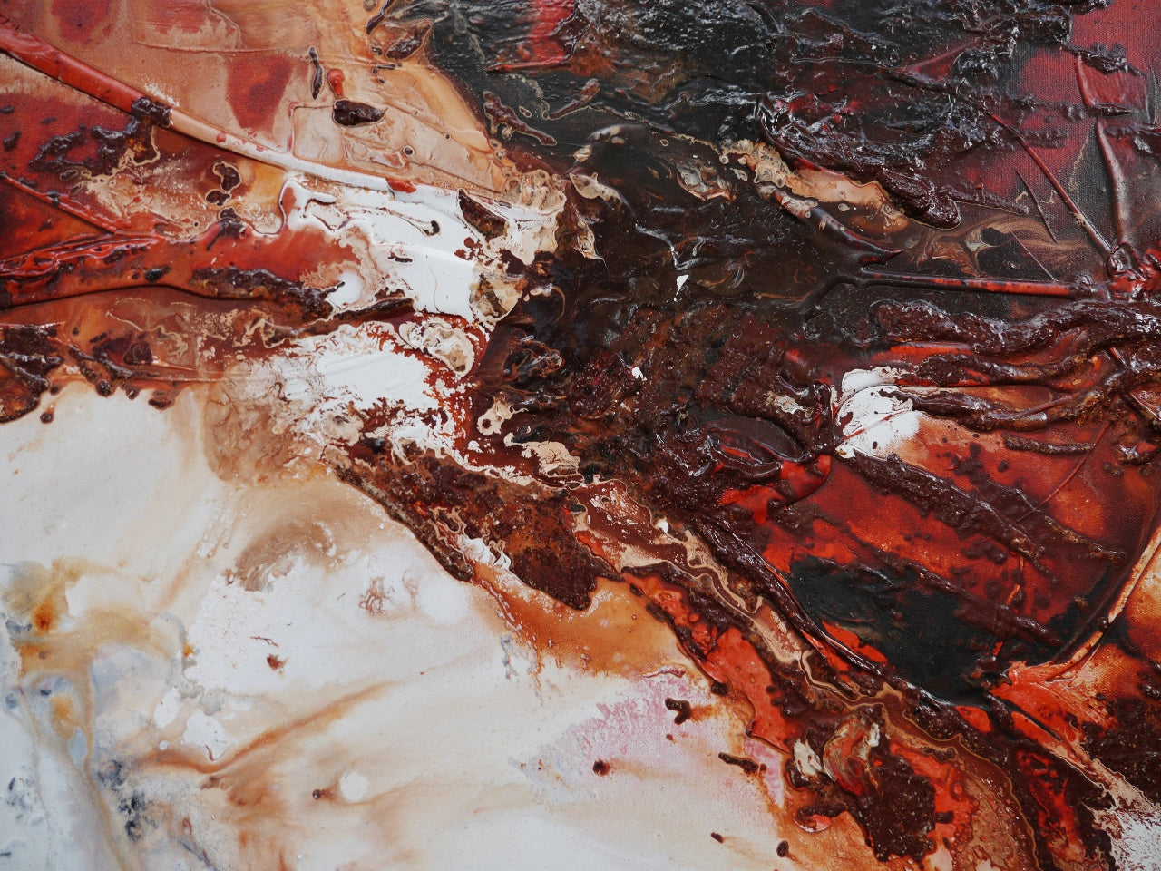 Sunburnt Oxide 270cm x 120cm Textured Abstract Painting (SOLD)