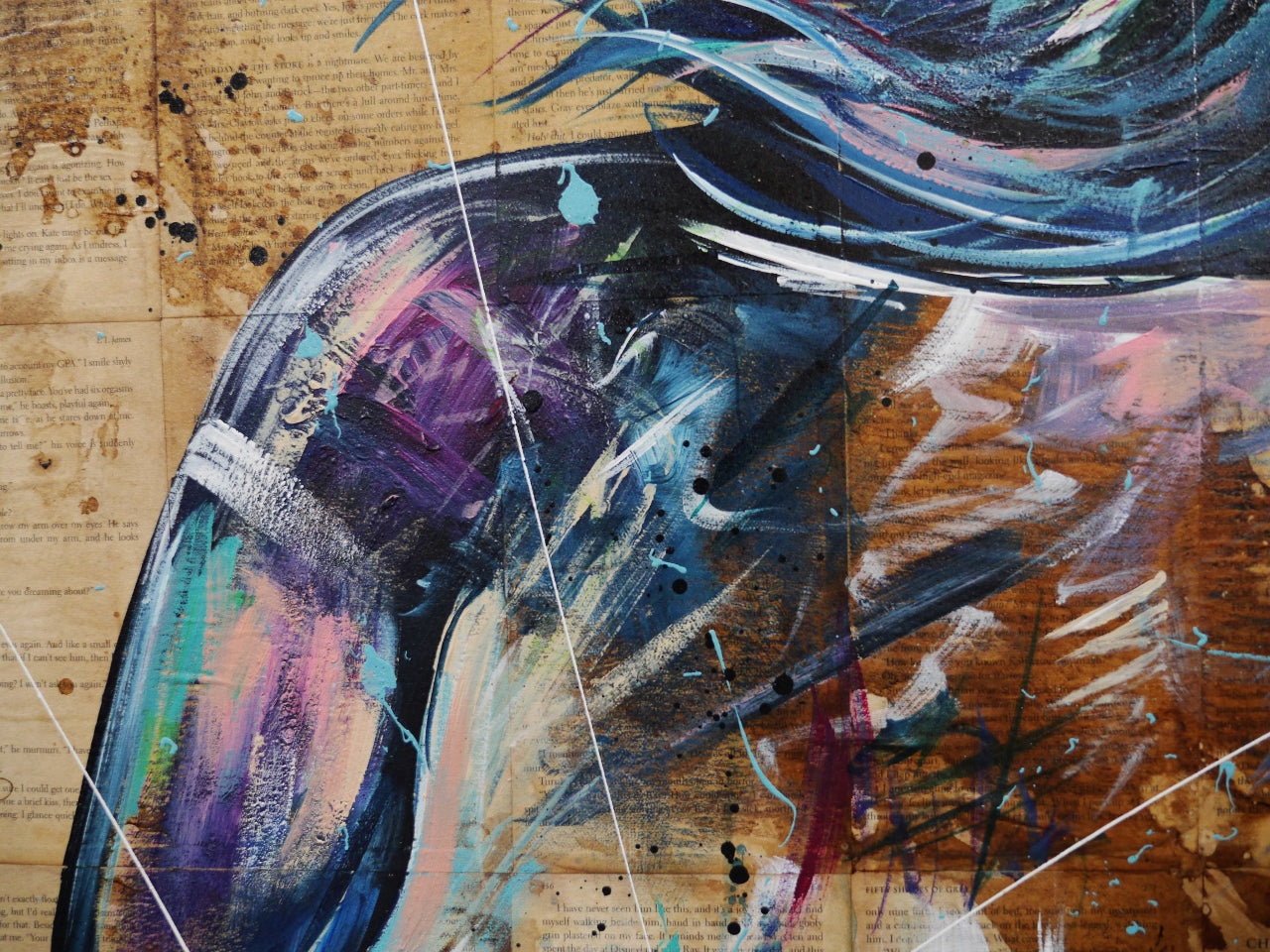 Sugar Vixen 140cm x 100cm Nude Abstract Realism Book Club Painting (SOLD)