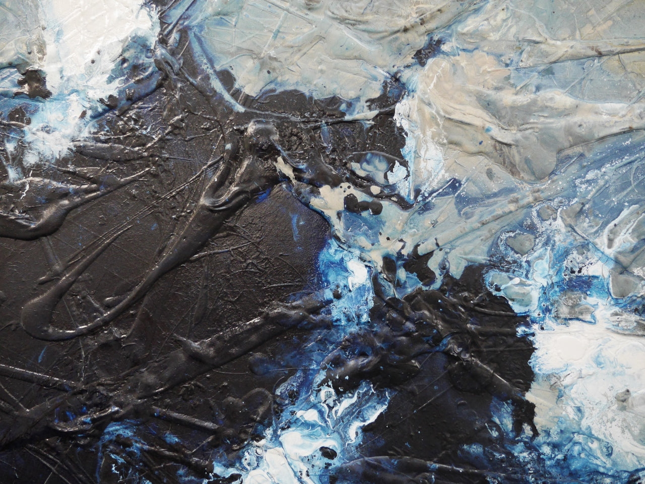 Midnight Mafia 240cm x 100cm Textured Abstract Painting (SOLD)