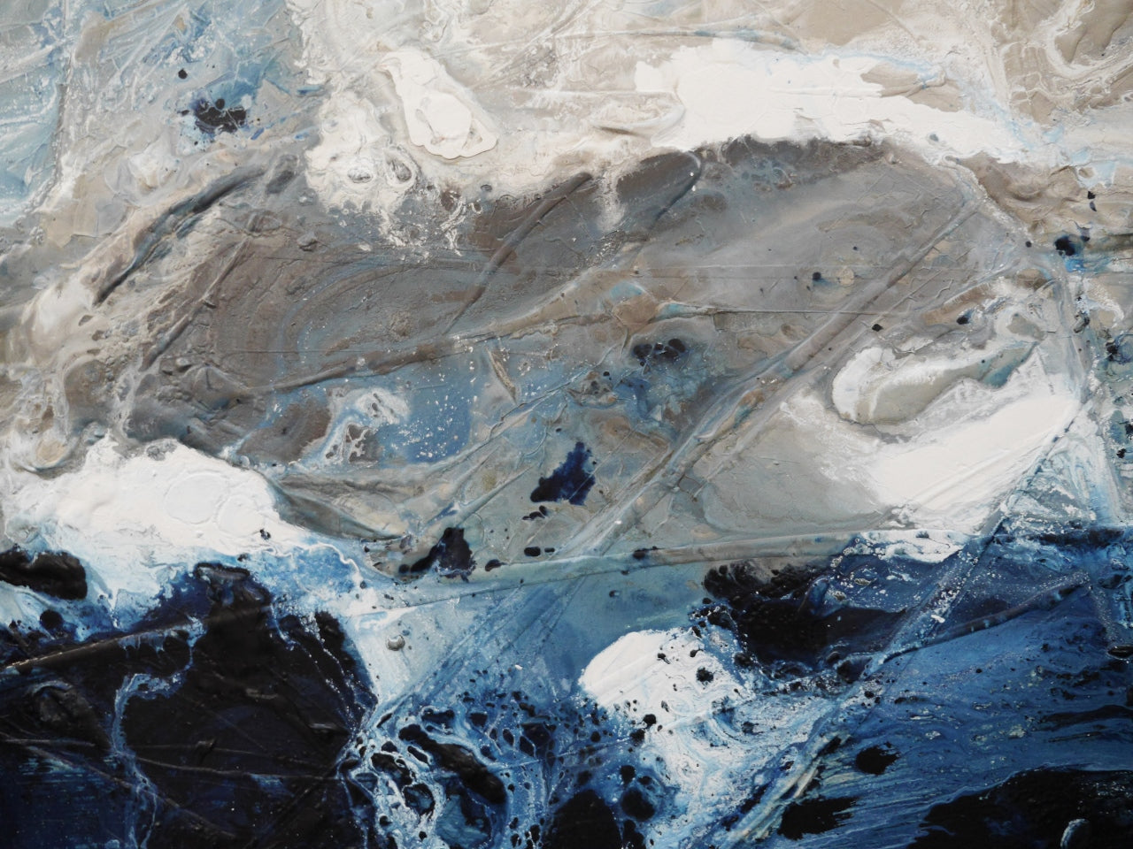 Midnight Mafia 240cm x 100cm Textured Abstract Painting (SOLD)
