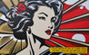 Time Stood Still 160cm x 100cm Geisha Textured Classic Pop Art Painting-Urban Pop Art-[Franko ]-[Gallery]-[popular]-[Australia]-Franklin Art Studio