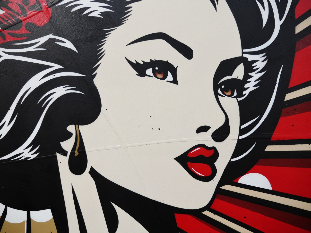 Time Stood Still 160cm x 100cm Geisha Textured Classic Pop Art Painting
