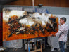 Craving Sienna 240cm x 100cm Textured Abstract Painting (SOLD)-Abstract-[Franko Artist]-[Gold Coast]-[Brisbane]-[Huge]-Franklin Art Studio