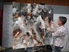 Nara Oxide 150cm x 150cm Rustic Textured Abstract Painting-Abstract-[Franko]-[Australian]-[Popular]-[Best Selling]-Franklin Art Studio
