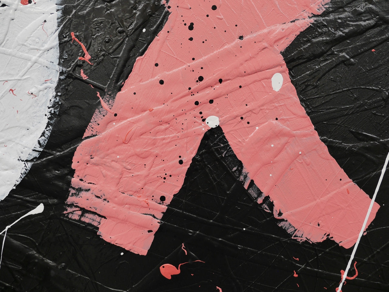 XO Free Love 160cm x 100cm Hugs and Kisses Textured Pop Art Painting (SOLD)