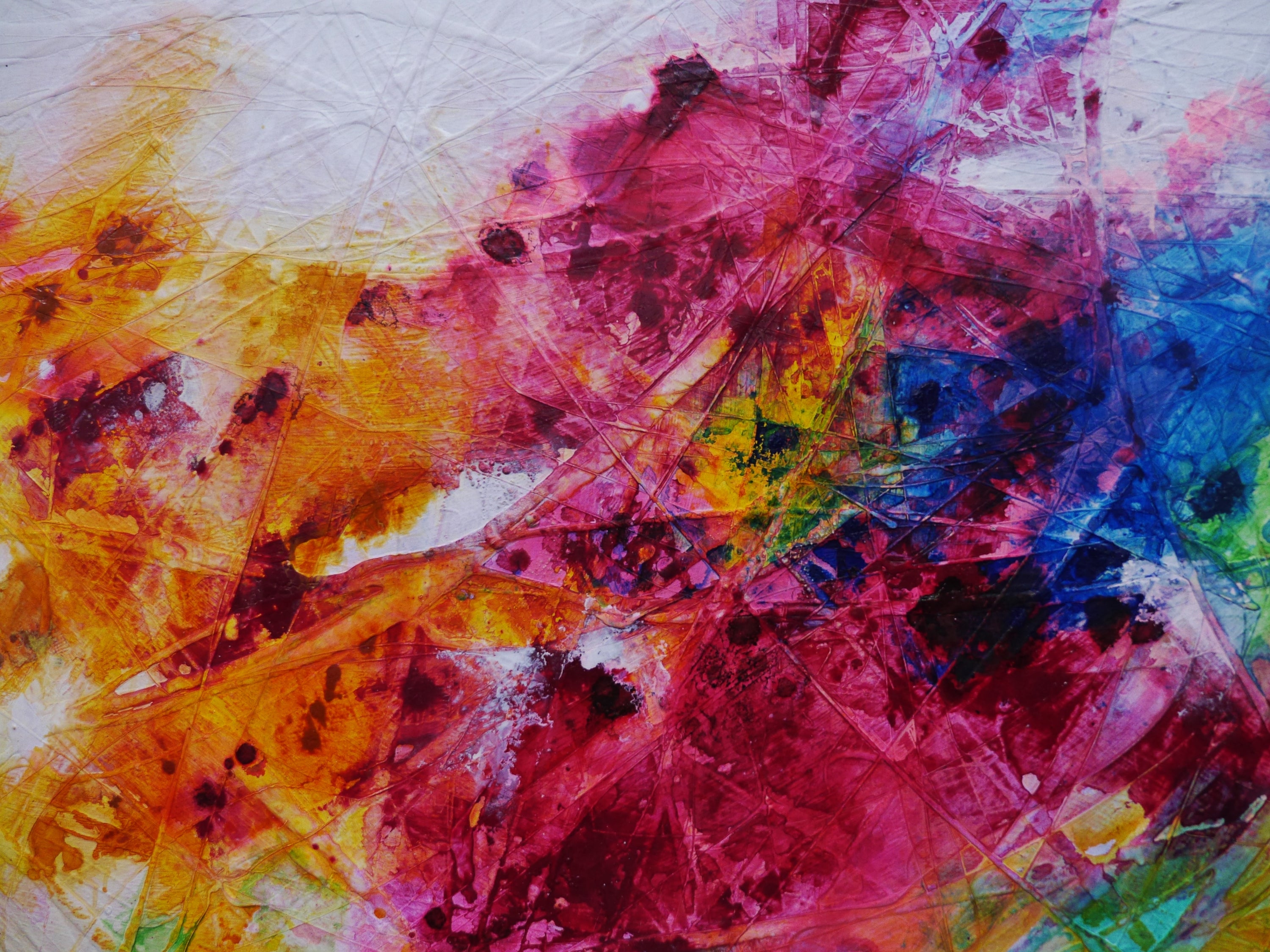 Colour Torque 240cm x 100cm Colourful Textured Abstract Painting (SOLD)