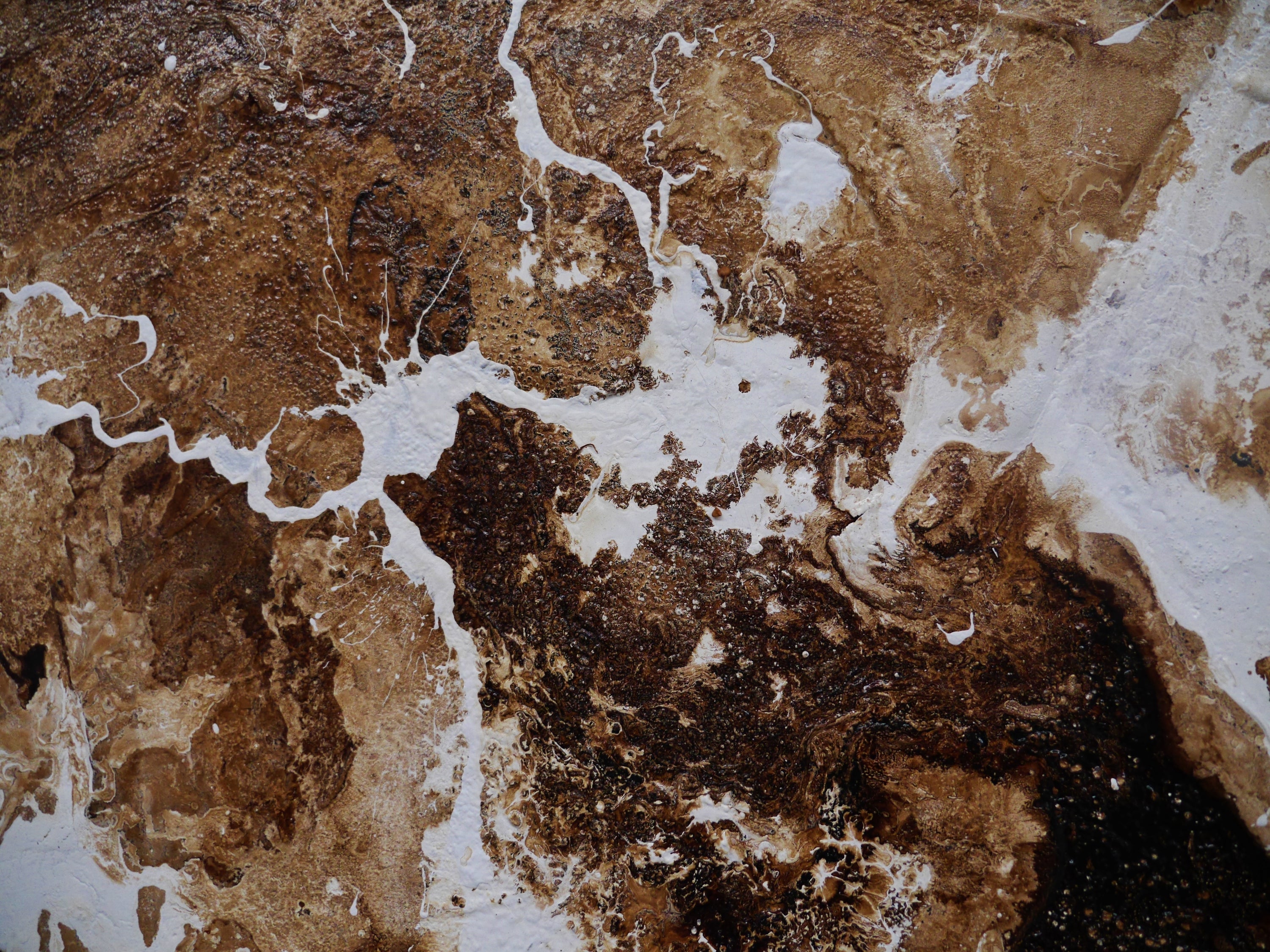 Raw Finesse 240cm x 100cm Rust White Textured Abstract Painting