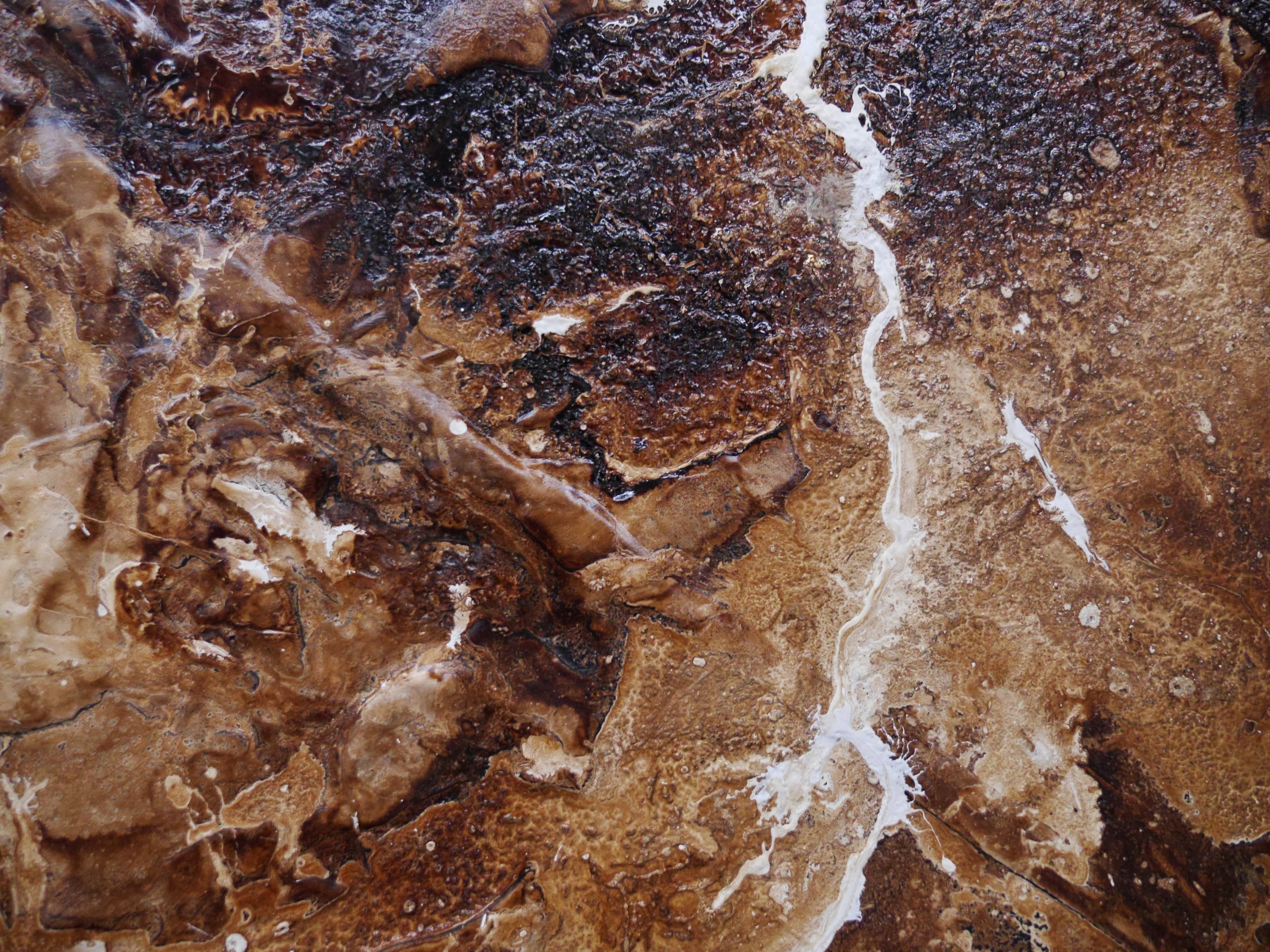 Raw Finesse 240cm x 100cm Rust White Textured Abstract Painting