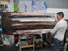 Perfectly Tuned 200cm x 80cm Brown White Black Rust Grey Textured Abstract Painting-Abstract-[Franko]-[Australian]-[Popular]-[Best Selling]-Franklin Art Studio